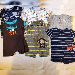 Baby Boy Rompers - Set of 6